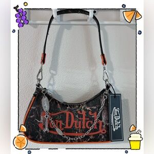 NWT Von Dutch Vegan Leather Shoulder Bag Tree Camo OS